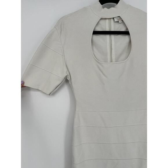 Herve Leger Icon Cutout White T-shirt Mini Dress Small - Picture 3 of 7